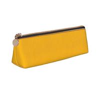 ZKZBDPLK Astuccio portapenne triangolare in pelle con stampa di navi nucleari giganti - Custodia per penne compatta e versatile, Giallo ambra., Taglia unica, Set di zaini per la scuola