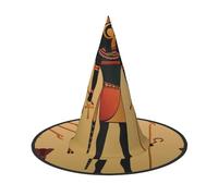 ZKZBDPLK Cappello a punta per Halloween, cappello decorativo con stampa di grazia senza tempo