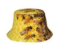 ZKZBDPLK Cappello da pescatore per adulti con stampa di api carine - Versatile all-round stampa completa poliestere twill berretto unisex per tutte le stagioni, Nero , Taglia unica