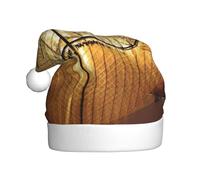 ZKZBDPLK Cappello di Natale con stampa del Museo del Louvre a Parigi, cappello di Natale unisex adulto