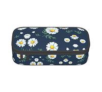 ZKZBDPLK Divertente astuccio a strati ad alta capacità con stampa coccinella, versatile astuccio organizer con stampa completa, realizzato in resistente tessuto Oxford, Margherita, Taglia unica, Set