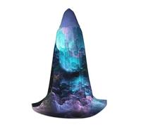 Zkzbdplk Grafica 3D Universo Spazio Stampato Lungo Mantello Con Cappuccio Per Adolescenti Cosplay Ruolo Party Festival Costumi di Halloween