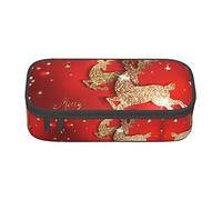ZKZBDPLK Interessante astuccio a strati ad alta capacità con stampa scheletrata, versatile custodia organizer con stampa completa, realizzato in resistente tessuto Oxford, Merry Christmas., Taglia