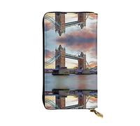ZKZBDPLK London Eye Print - Portafoglio lungo in pelle eccezionale, pochette di alta qualità con design a stampa completa, una splendida dichiarazione di classe e durata, Storico Old Tower Bridge