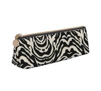 ZKZBDPLK Love Rock Print - Astuccio portapenne in pelle con stampa a triangolo, in pelle, compatto e versatile, Zebra., Taglia unica, Set di zaini per la scuola