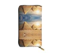 ZKZBDPLK National Parks Sunshine Trees Print Eccezionale Portafoglio lungo in pelle - Pochette di alta qualità con design completo di stampa - Una splendida dichiarazione di classe e durata, Piramide