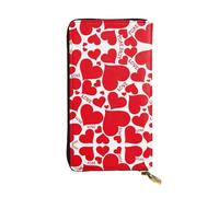 ZKZBDPLK Portafoglio lungo in pelle con stampa color ciano marino, pochette di alta qualità con design a stampa completa, una splendida dichiarazione di classe e durata, Cuore d'amore, Taglia unica