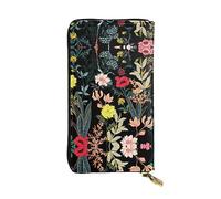 ZKZBDPLK Portafoglio lungo in pelle con stampa di ciliegio giapponese - Pochette di alta qualità con design stampato - Una splendida dichiarazione di classe e durata, Colorato Boho Floreale, Taglia