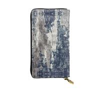 ZKZBDPLK Portafoglio lungo in pelle eccezionale con medaglione multi stampa - Pochette di qualità premium con design stampato - una splendida dichiarazione di classe e durata, Blu astratto., Taglia