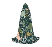 Zkzbdplk Simpatico dinosauro stampato lungo mantello con cappuccio per adolescenti cosplay ruolo festa festival costumi di Halloween