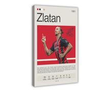 Zlatan Ibrahimovic 1 (3) poster su tela per camera da letto, 30 x 45 cm