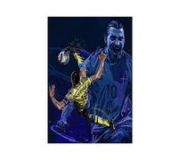 Zlatan Ibrahimovic - Poster sportivo su tela, decorazione per camera da letto, ufficio, camera da letto, regalo, senza cornice, 30 x 45 cm