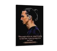 Zlatan Ibrahimovic - Poster su tela, stampa artistica su tela, poster decorativo moderno per la casa, 40 x 60 cm