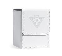 ZLCA Glattol ZLCA Card Deck Box Per MTG Yu-Gi-Oh! TCG, Custodia Di Stoccaggio Con Divisori Per Più Di 100 Carte Rivestite, Custodia Premium Per Mazzo Compatibile Con Carte Da Raccolta (Bianco Puzzle)