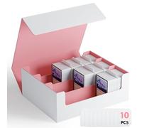 ZLCA Scatola portaoggetti per carte MTG PTCG, Commander, contiene oltre 1800 carte, organizer per carte sportive TCG (bianco e rosa)