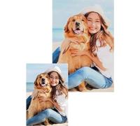 Zleiubisa Schema per punto croce personalizzato da foto, design personalizzato per punto croce da 11 ct, kit da ricamo in tessuto stampato per adulti principianti