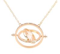 ZLESAGII Collana con ciondolo a clessidra a 360 gradi, regalo per fan del film, regolabile, gold, Moderno