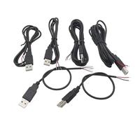 ZLGYGLEO 1/2/5 pezzi 2 pin 4 pin 5 V USB 2.0 tipo A maschio cavo di alimentazione connettore cavo di prolunga di carica cavo 0,3 m/1 m/2 m(2Pin USB Male 30cm,2Pcs)