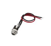 ZLGYGLEO 1/2/5 pezzi DC-025M 5,5x2,1 mm DC femmina presa jack di alimentazione connettore con cavo elettronico 20 AWG 10/15/20 cm adattatore presa di ricarica(20cm,1Pcs)
