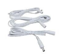 ZLGYGLEO 1 pz 1/1,5/3/5m bianco 12V DC maschio a femmina 5,5x2,1mm prolunga cavo jack adattatore di alimentazione connettore 22awg 3A cavo di prolunga(3 mins)