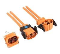 ZLGYGLEO 1 pz 125A 150A 200A DC 1500V Alta Tensione 8mm Dual Core Connettore ad Alta Tensione Dritto Maschio Femmina Presa a Perno Dritto(Straight Plug,200A)