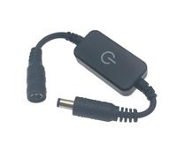 ZLGYGLEO 1 pz LED touch Interruttore luce Cavo di alimentazione DC 12V-24V 6A 5.5x2.1mm Connettore Bianco/Nero Pulsante Interruttori dimmer(Touch Black)