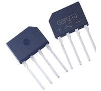 ZLGYGLEO 10/20 Pezzi GBP210 raddrizzatore a Ponte 2A/1000V GBP210G Ponte Stack Dip-4 Ponte Piatto(20Pcs)
