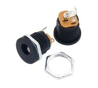 ZLGYGLEO 10/50/200 PZ DC022 Presa 5.5-2.5 Jack di Alimentazione CC DC-022 5.5x2.1mm Nero 5.5x2.5mm 5.5 * 2.1mm Connettore CC Montaggio a Pannello(Male 2.5x5.5mm,50 PCS)