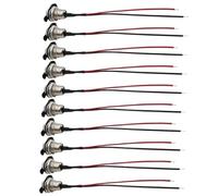 ZLGYGLEO 10 pezzi 5,5 x 2,1 mm DC Power Jack Cavo Presa Adattatore Connettore Femmina Filettato con Tappo di Copertura Impermeabile(15cm)