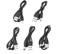 ZLGYGLEO 1PC 5V USB 2.0 Tipo A Maschio a 2.5x0.7mm 3.5x1.35mm 4.0x1.7mm 5.5x2.1mm 5.5x2.5mm Cavo di Alimentazione CC Jack Connettore Cavo Caricabatterie(4.0x1.7mm)