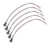 ZLGYGLEO 2/5/10 pezzi 5,5x2,1 mm presa CC a JST PH2.0 cavo di alimentazione connettore femmina montaggio a pannello con filo 20 cm 26 AWG(5Pcs)