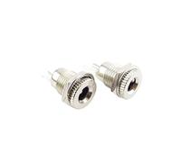 ZLGYGLEO 2/5/10 Pezzi DC-099 DC 5,5x2,5mm 5,5x2,1mm Presa Jack di Alimentazione Femmina Connettore for Montaggio a Pannello Adattatore Foro Aperto in Metallo 5,5 mmx2,5mm(2pcs,5.5x2.5mm)