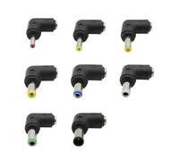ZLGYGLEO 2/5 Pezzi 90 Gradi DC 5,5 x 2,1 mm Jack Femmina a 3,5 x 1,35/4,0 x 1,7/4,8 x 1,7/5,5 x 2,1/5,5 x 2,5/6,3 x 3,0/6,0 x 4,4 mm Adattatore di Alimentazione DC Maschio(5.5x2.5mm,5PCS)