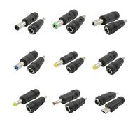 ZLGYGLEO 2/5 pezzi DC 5,5x2,1mm Jack femmina a 6,0x4,4 5,5x2,5 5,5x2,1 5,5x1,7/4,8x1,7 4,0x1,7 3,5x1,35mm Adattatore di alimentazione maschio(Type G,2Pcs)