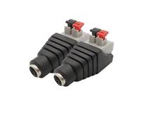 ZLGYGLEO 2 Pezzi 5,5 x 2,1 mm DC Power connettore Maschio Femmina 5,5 * 2,1 mm Adattatore Jack DC(2Pcs Female)