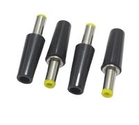 ZLGYGLEO 4 Pezzi Nero 5.5 * 2.5mm /5.5 * 2.1mm DC Power 5.5mm Maschio Spina Connettore Riparazione Adattatore Jack Audio(5521)