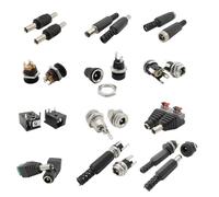 ZLGYGLEO 5/10 pezzi 5,5 x 2,1 mm connettori CC maschio femmina presa jack dado montaggio a pannello adattatore di alimentazione CC 2,1 * 5,5 DC-022 DC-022B(Type10,5Pcs)