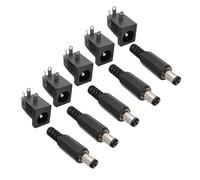 ZLGYGLEO 5/10Pair 5.5 * 2.1mm 9mm Lunghezza DC Power Maschio + DC005 DC Power Jack Socket Round the Needle Connettore DC Nero(5Pair)