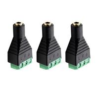 ZLGYGLEO 5/20/100 PZ 3 Pin Femmina 3 Poli 3,5 mm Stereo Maschio a Terminale a Vite AV Stereo Jack 3,5 mm Femmina Morsettiera(3.5mm Stereo Female,20PCS)