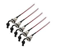 ZLGYGLEO 5 pezzi 5,5 * 2,1 mm presa jack di alimentazione CC femmina connettore di montaggio a pannello con copertura cavo 20 AWG DC-099 metallo DC099(10cm)