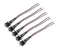 ZLGYGLEO 5 pezzi 5,5 mm x 2,1 mm presa jack alimentazione CC femmina connettore montaggio pannello DC-022B con cavo 20 AWG(20cm)