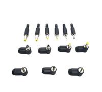 ZLGYGLEO 5 Pezzi Connettore Bus Maschio di Alimentazione CC 2,5 * 0,7 mm 3,5 * 1,3 mm 4,0 * 1,7 mm 4,8 * 1,7 mm 5,5 * 2,1 mm 5,5 * 2,5 mm Adattatore Jack ad Angolo retto Tipo L(CR-066 5PCS)