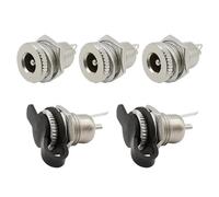 ZLGYGLEO 5 Pezzi DC-099 Metallo 5,5 mm x 2,1 mm / 5,5 mm x 2,5 mm Presa Jack di Alimentazione CC DC099 connettore Femmina for Montaggio a Pannello 5,5 * 2,1 5,5 * 2,5(5.5x2.5mm)