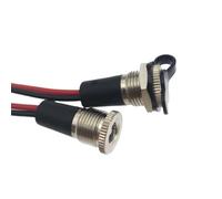 ZLGYGLEO 50 pezzi 5,5 * 2,5 mm ad alta corrente impermeabile 5,5 x 2,1 mm DC presa jack femmina pannello di alimentazione montaggio connettore a saldare con cavo(5.5-2.5mm)