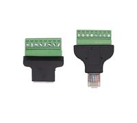ZLGYGLEO Adattatore RJ45 maschio a terminale a vite 2/4/8 pezzi RJ45 femmina a connettore RJ45 a 8 pin Splitter RJ45(Female,4PCS)
