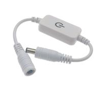 ZLGYGLEO Interruttore luce LED Cavo di alimentazione femmina maschio 5,5x2,1 mm Connettore CC Bianco/Nero Interruttori dimmer touch tipo twist(Touch type black)