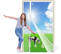 Zlhloj Apertura Laterale Zanzariera Magnetica per Porta, 125x225 cm Zanzariera Reversibile con Apertura a Sinistra/Destra, Accesso Facile, Protezione Insetti, per balcone soggiorno camera Bianco