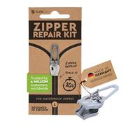 Zlideon Kit Riparazione Cerniere Impermeabili - 1 pz, Argento (L) | Cursore di Ricambio Istantaneo per Zip di Giacche Outdoor, Sacche Stagne, Attrezzatura da Campeggio | Prodotto in Germania