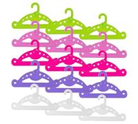 Zliger 30 Pezzi Grucce in Plastica Appendiabiti per Bambole Accessori Appendini Grucce Alla Moda Vestiti per Bambole Salvaspazio (15m)
