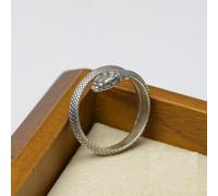 ZLING Anello A Serpente in Pitone Gotico in Argento Sterling 925 per Uomo Donna Anello Avvolgente A Misura Regolabile Gioielli Punk